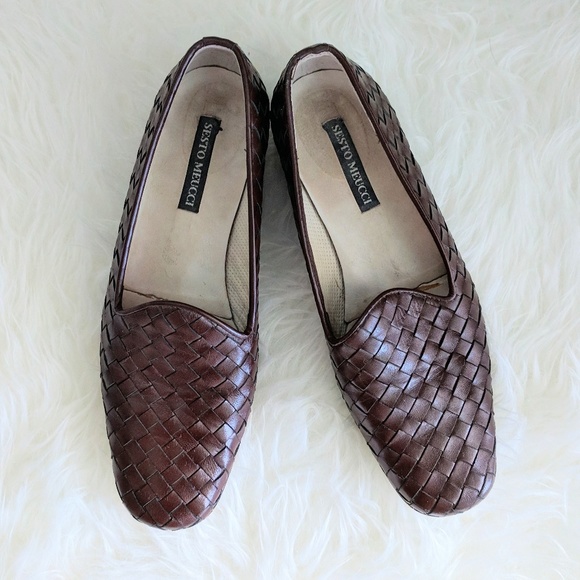 sesto meucci woven loafers